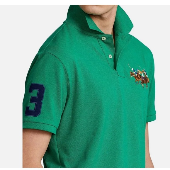 NWT POLO RALPH LAUREN CLASSIC FIT TRIPLE-PONY POLO SHIRT - Picture 5 of 7